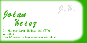 jolan weisz business card